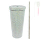 Rhinestone Encrusted Stainless Steel Tumbler : Gold