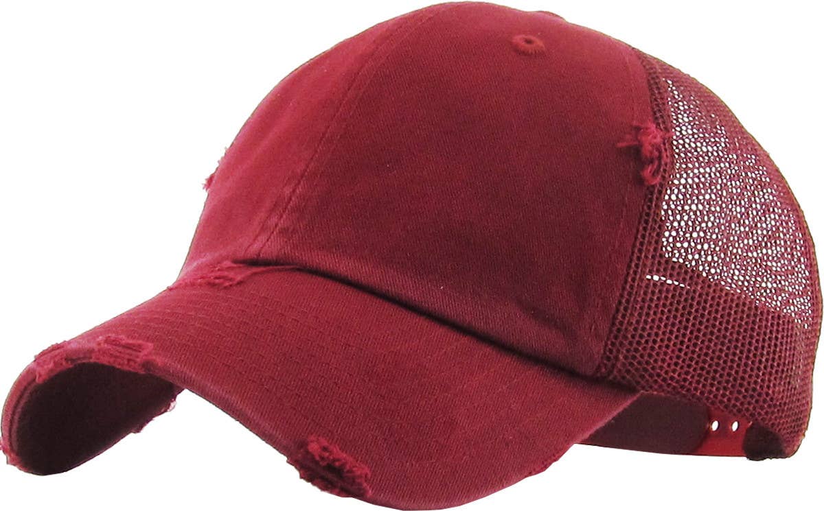 KBETHOS - Vintage Mesh Baseball Cap: H.pink