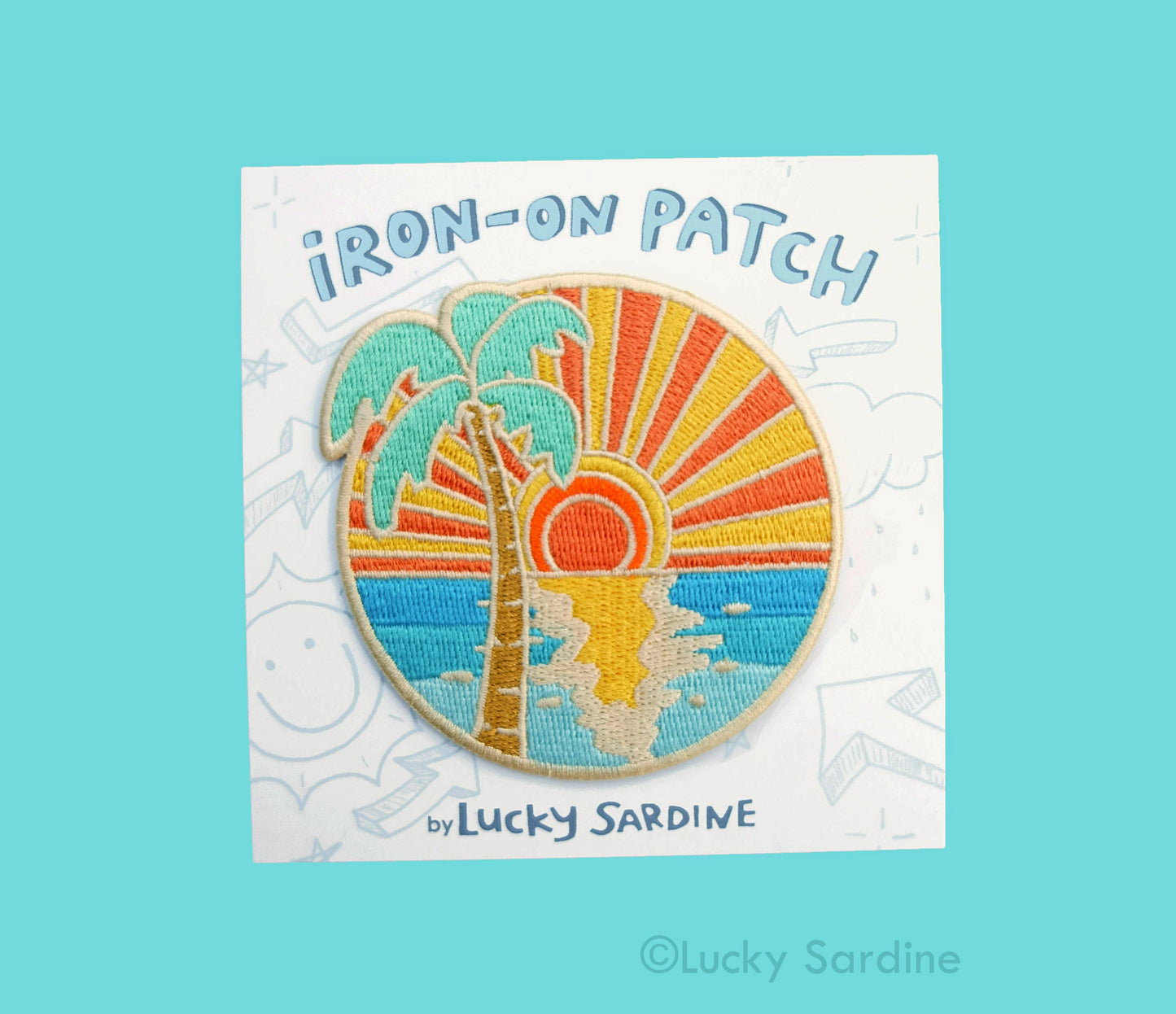 Lucky Sardine - Ocean Sunset Embroidered Patch: No (Loose Patches)
