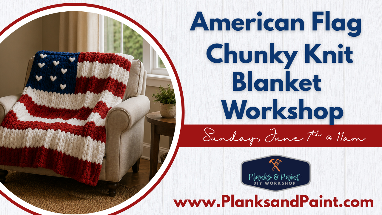 American Flag Chunky Blanket Workshop