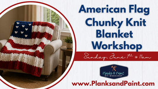 American Flag Chunky Blanket Workshop
