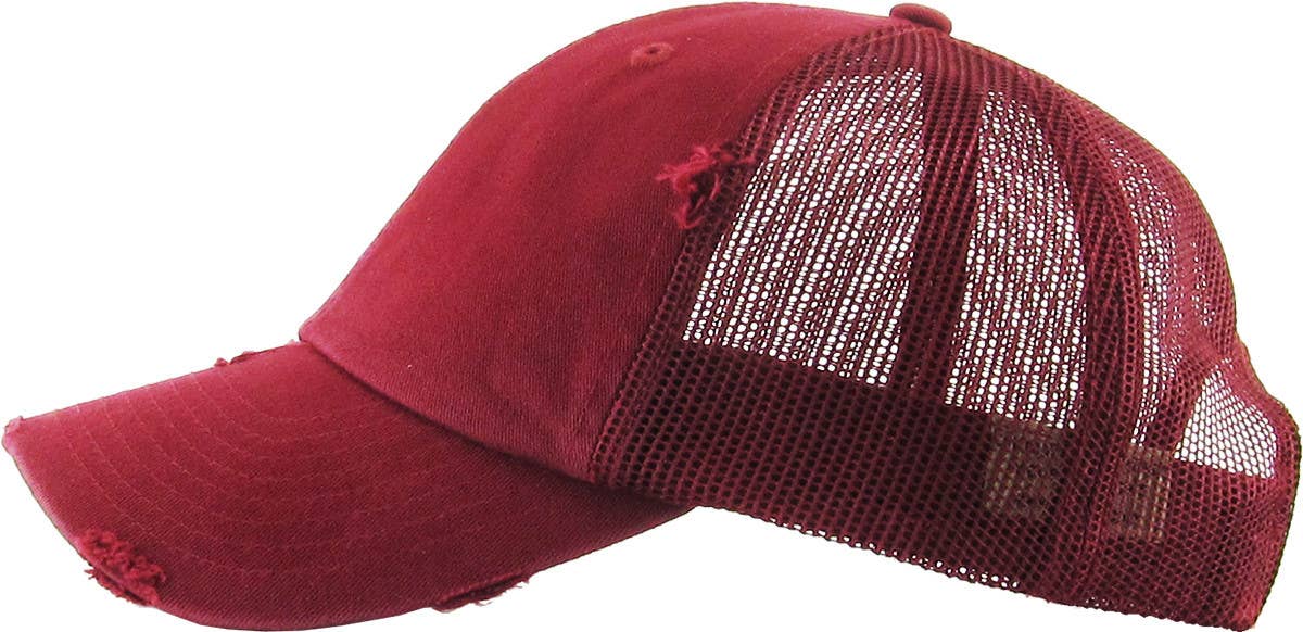 KBETHOS - Vintage Mesh Baseball Cap: H.pink