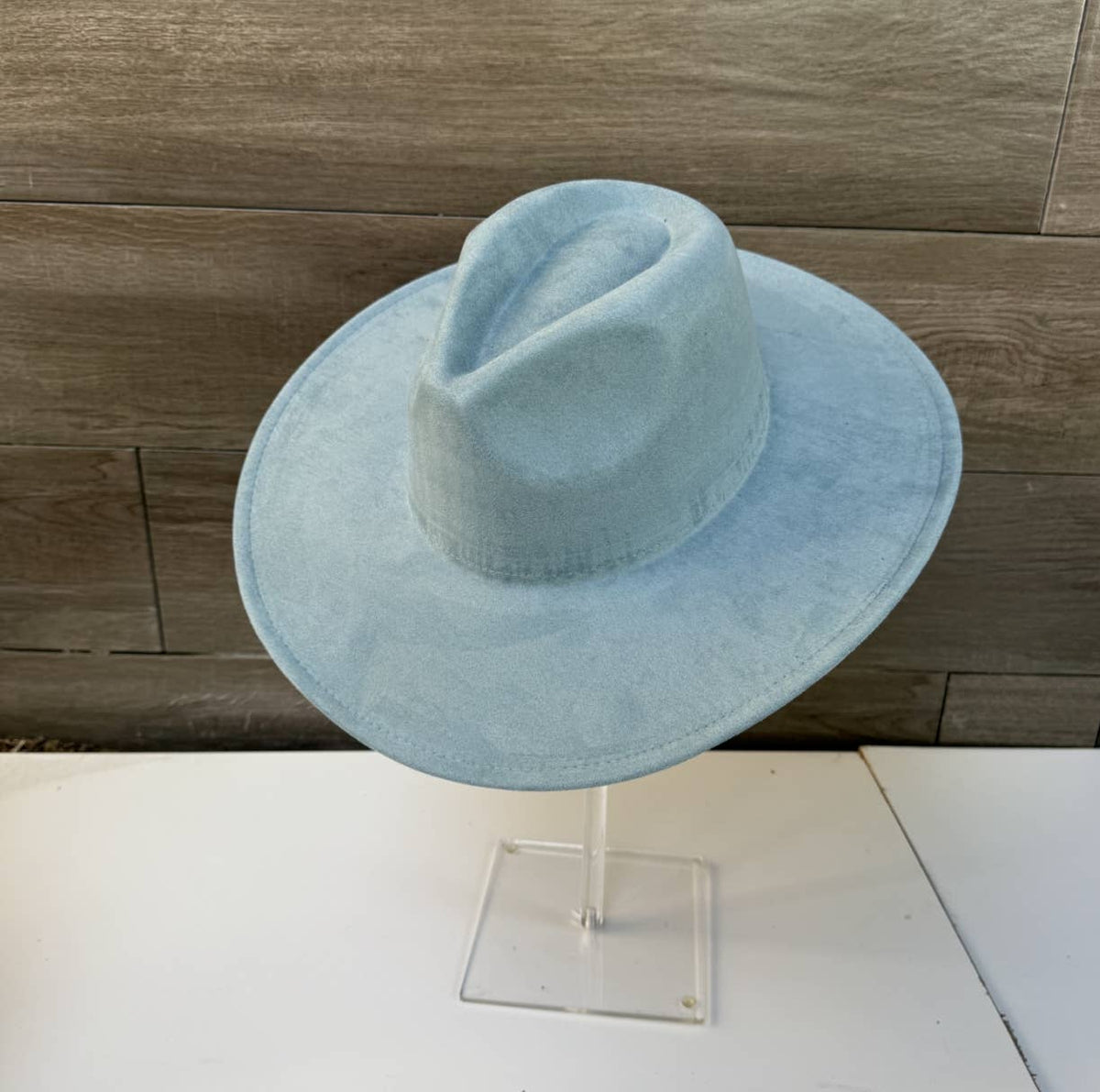 Classic Wide Brim Suede Premium Hat: CARAMEL / ONE SIZE