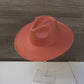 Classic Wide Brim Suede Premium Hat: Rust / ONE SIZE