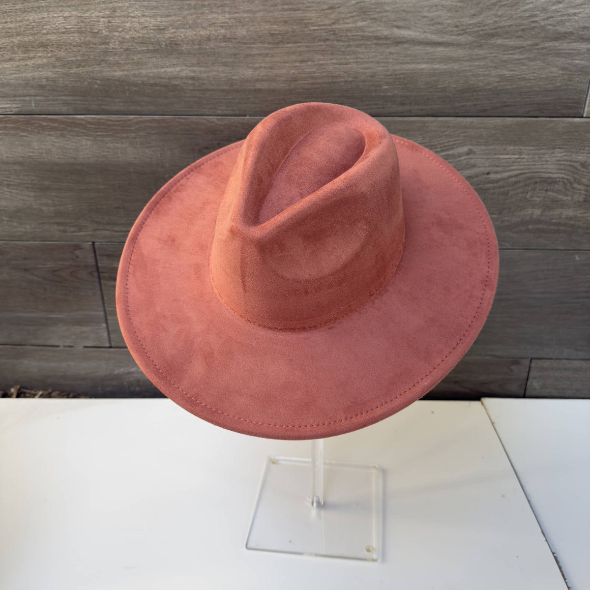 Classic Wide Brim Suede Premium Hat: CAMEL / ONE SIZE