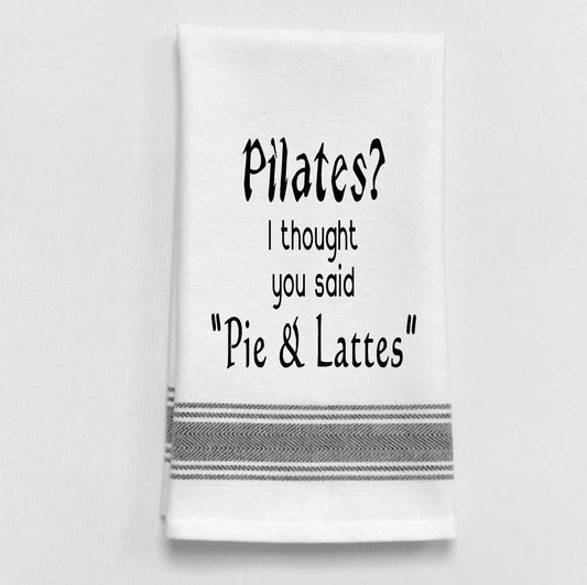 BB-P-30  Pilates?...I thought you said "pie and lattes": White - Black Lined Trim