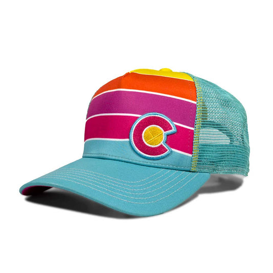 YoColorado - Hat - Turquoise Lake Fader Trucker: Regular Fit