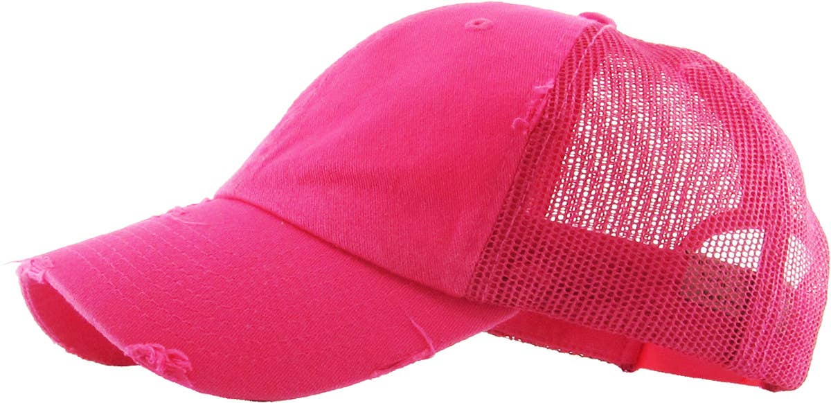 KBETHOS - Vintage Mesh Baseball Cap: H.pink