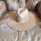 Classic Wide Brim Suede Premium Hat: BROWN / ONE SIZE