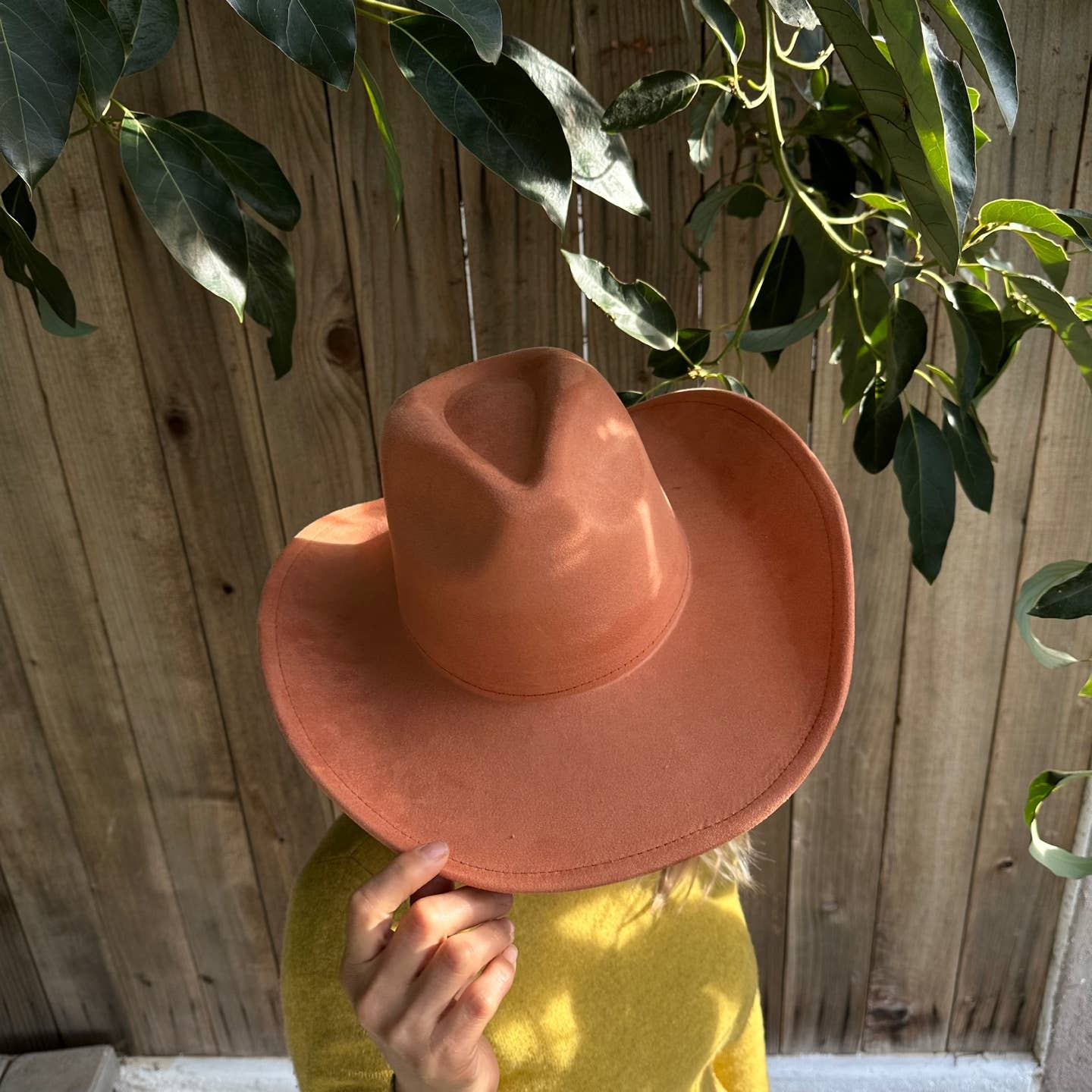 Best seller!!  Fashion Vegan suede cowboy hat : CAMEL / ONE SIZE