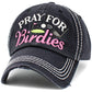 Hana - PRAY FOR BIRDIES Vintage Baseball Cap: Black