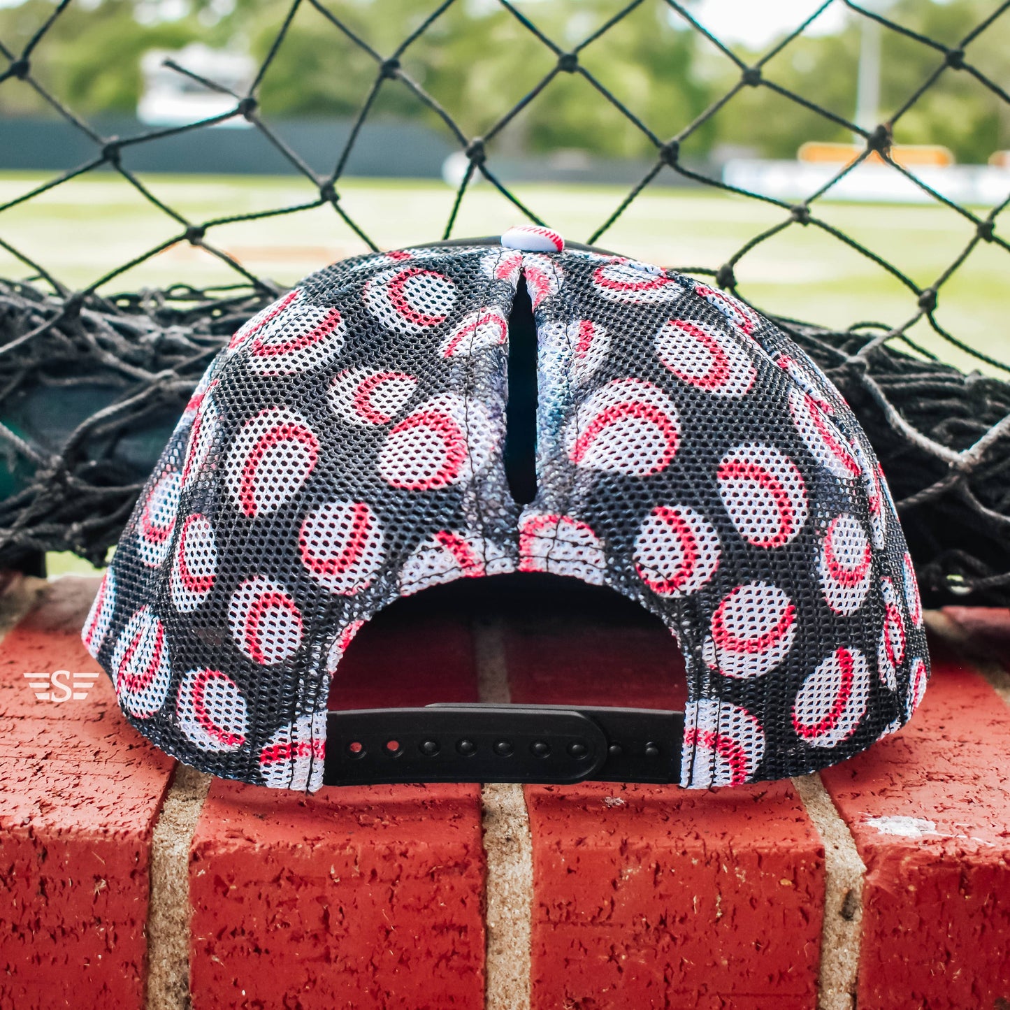 Baseball Magna Pony® Printed Mesh Back Cap: White