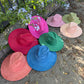 Classic Wide Brim Suede Premium Hat: Rust / ONE SIZE