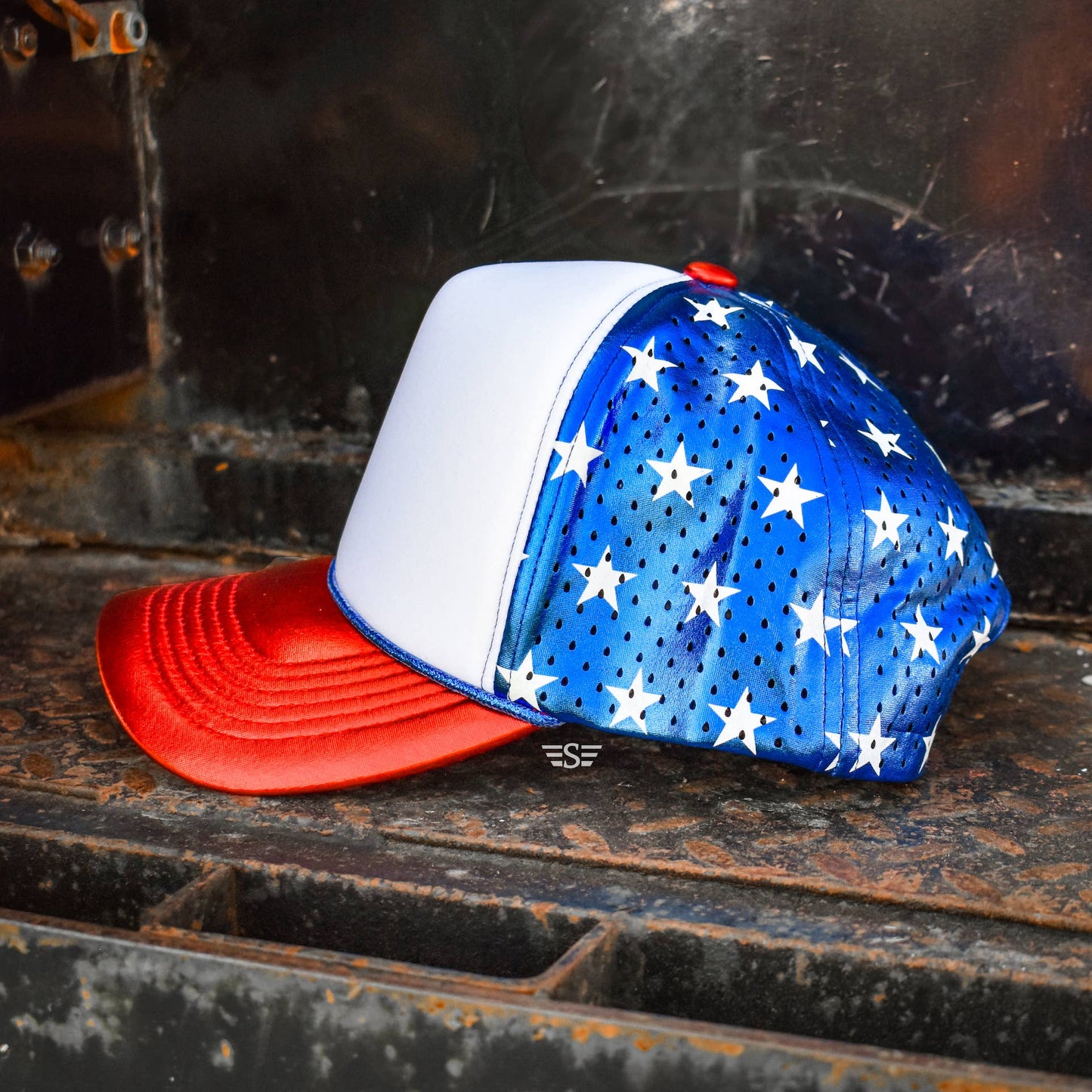 Magna Pony Patriotic Metallic Laser Cut Back Cap