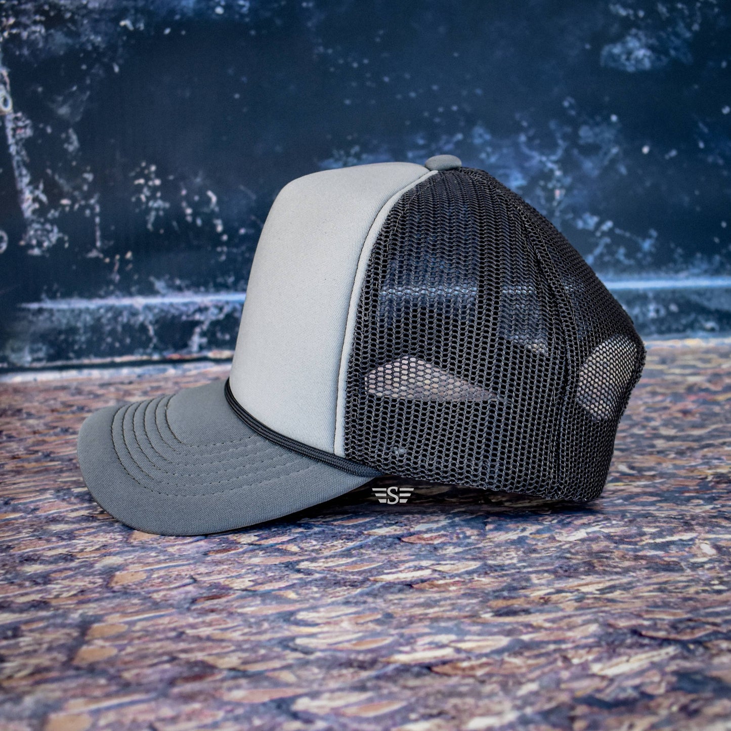 Tri Color Mesh Trucker Cap: Lavender/ Purple Magna Pony