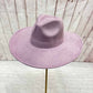 Classic Wide Brim Suede Premium Hat: Rust / ONE SIZE