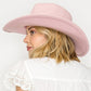 Vegan Suede Cowboy Hat: CARAMEL / ONE SIZE