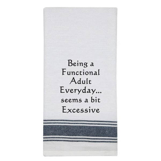 NEW BB-B-109 White Kitchen Towel "Being a Functional..." 