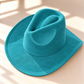 Vegan Suede Cowboy Hat: CARAMEL / ONE SIZE