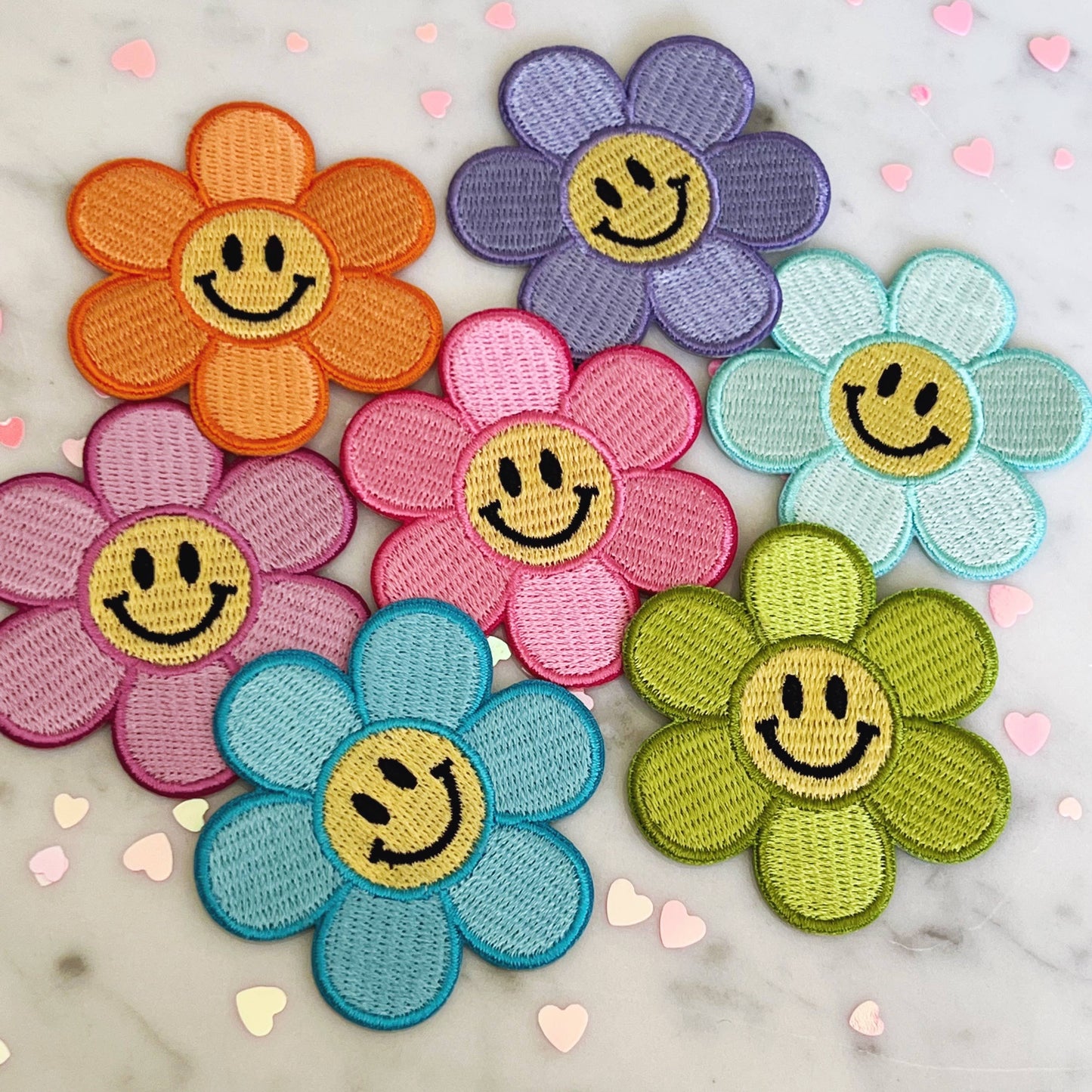 Wildflower + Co. - Smiley Daisy Patch: Blue