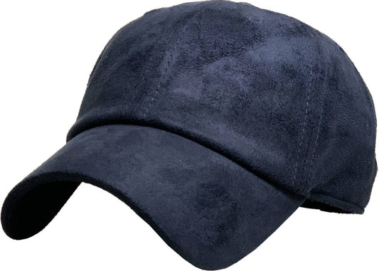 KBETHOS - SUEDE BASEBALL CAP: NAV