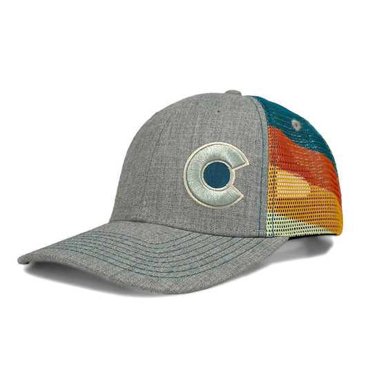 YoColorado - Hat - Grey Shoreline Trucker: Small Fit