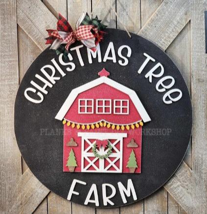 Christmas Tree Farm Door Hanger