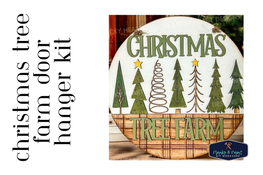 Christmas Tree Farm Trees Door Hanger