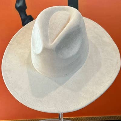 Best seller Fashion Classic Wide Brim Suede Premium  Hat : Grey / ONE SIZE