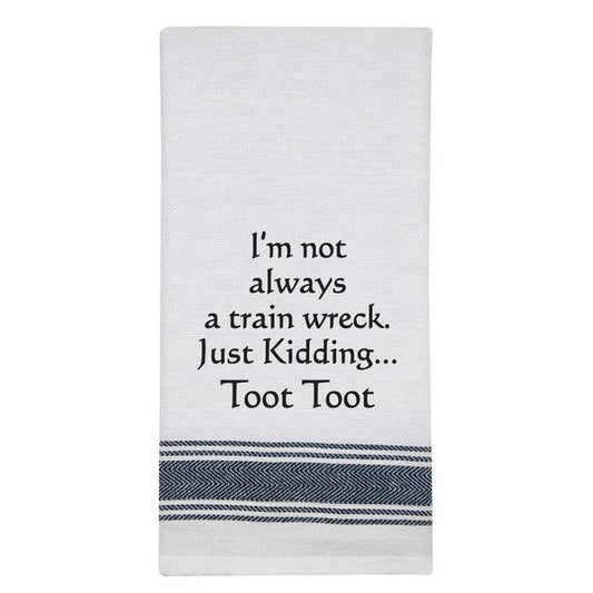 NEW BB-I-408 White Kitchen Towel "I'm not always..."
