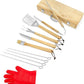 MakerFlo BBQ Grill Set -11 Piece Ideal for Laser Engraving: Pack of 1