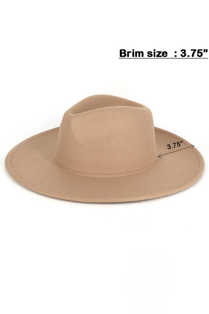 Hana - Solid Plain Panama Hat: Dark Pink