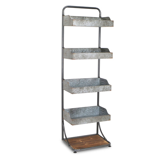 Cheungs Home Decor - Moxie 5 Tier Metal & Wood Folding Shelf