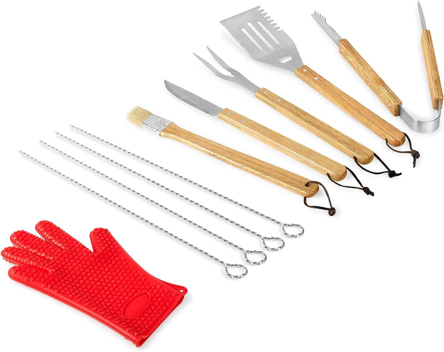 MakerFlo BBQ Grill Set -11 Piece Ideal for Laser Engraving: Pack of 1