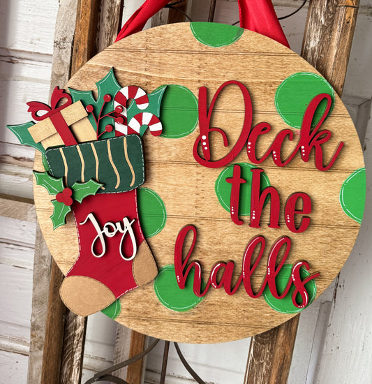 Deck the Halls Door Hanger