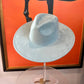 Best seller Fashion Classic Wide Brim Suede Premium  Hat : Blue / ONE SIZE