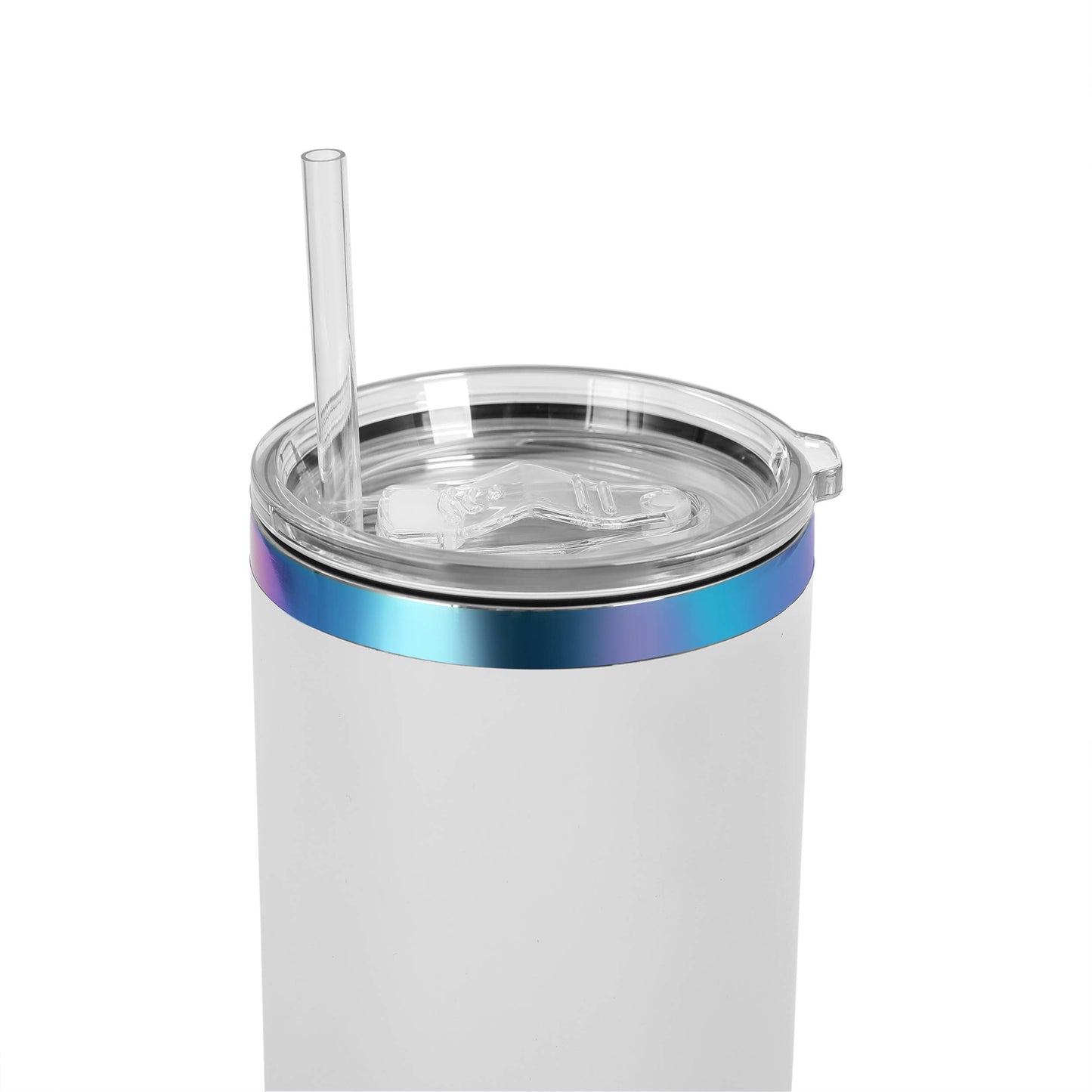 Makerflo 40 oz Rainbow Plated Powder Coated Tumbler: Black / Singles