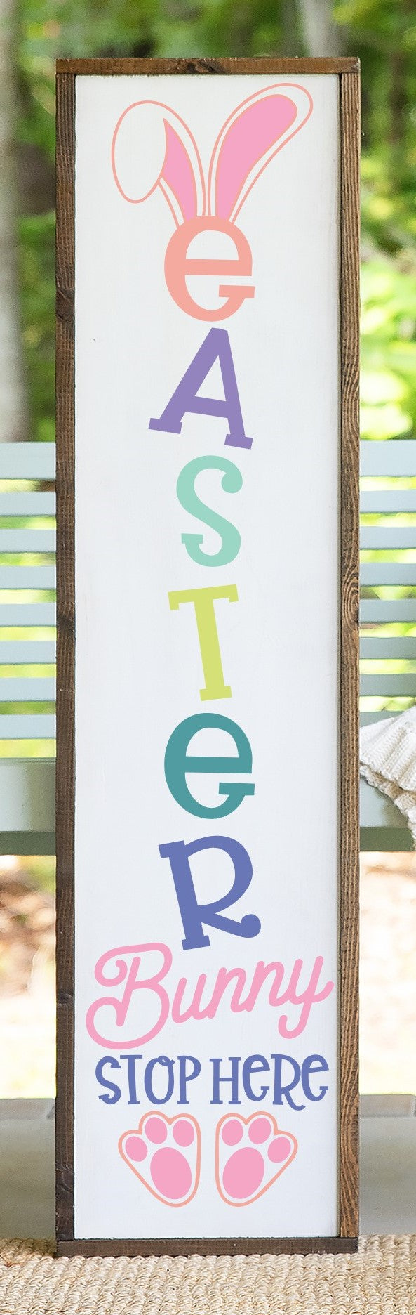 Easter Bunny Stop Here Porch Leaner – Planks and Paint DIY Workshop ...