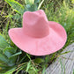 Best seller!!  Fashion Vegan suede cowboy hat : OLIVE / ONE SIZE