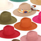 Hana - Solid Plain Panama Hat: Taupe