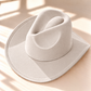 Vegan Suede Cowboy Hat: CARAMEL / ONE SIZE