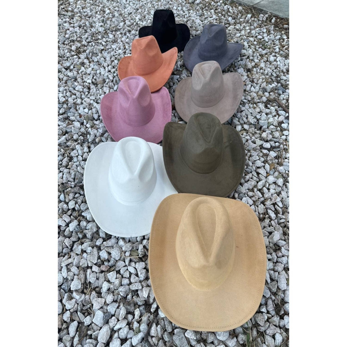 Best seller!!  Fashion Vegan suede cowboy hat : CAMEL / ONE SIZE