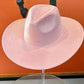 Best seller Fashion Classic Wide Brim Suede Premium  Hat : CARAMEL / ONE SIZE