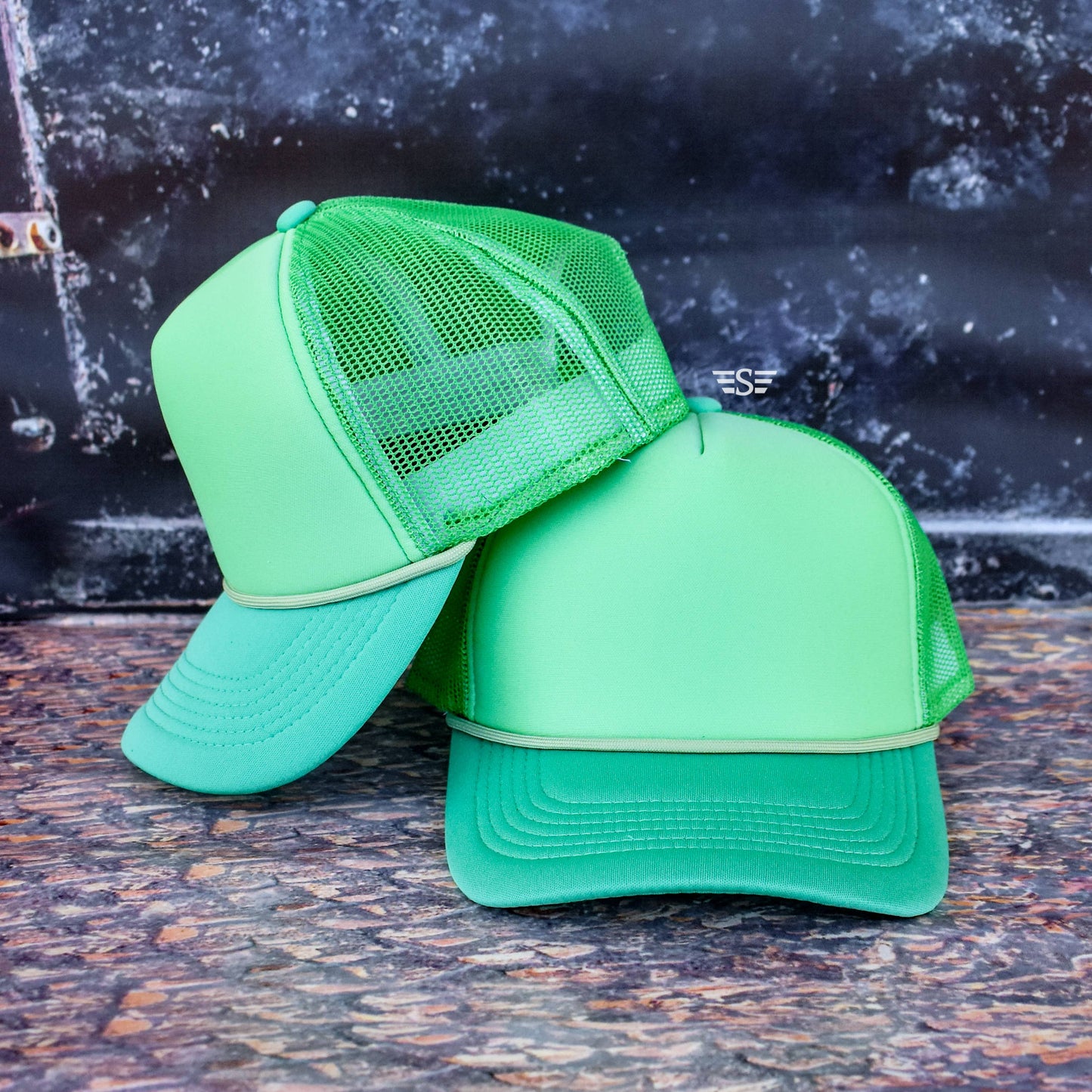 Tri Color Mesh Trucker Cap: Lavender/ Purple Magna Pony