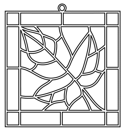 Fall Leaves Square Suncatcher