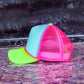 Tri Color Mesh Trucker Cap: Lavender/ Purple Magna Pony