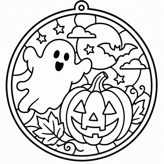 Ghost & Jack-O-Lantern Suncatcher