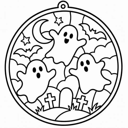 Halloween Ghosts Suncatcher