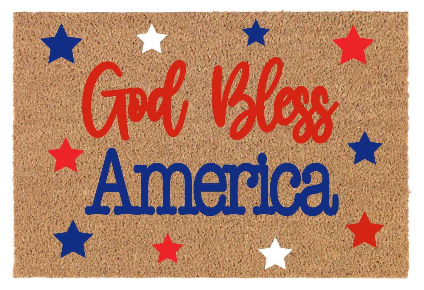 God Bless America Door Mat