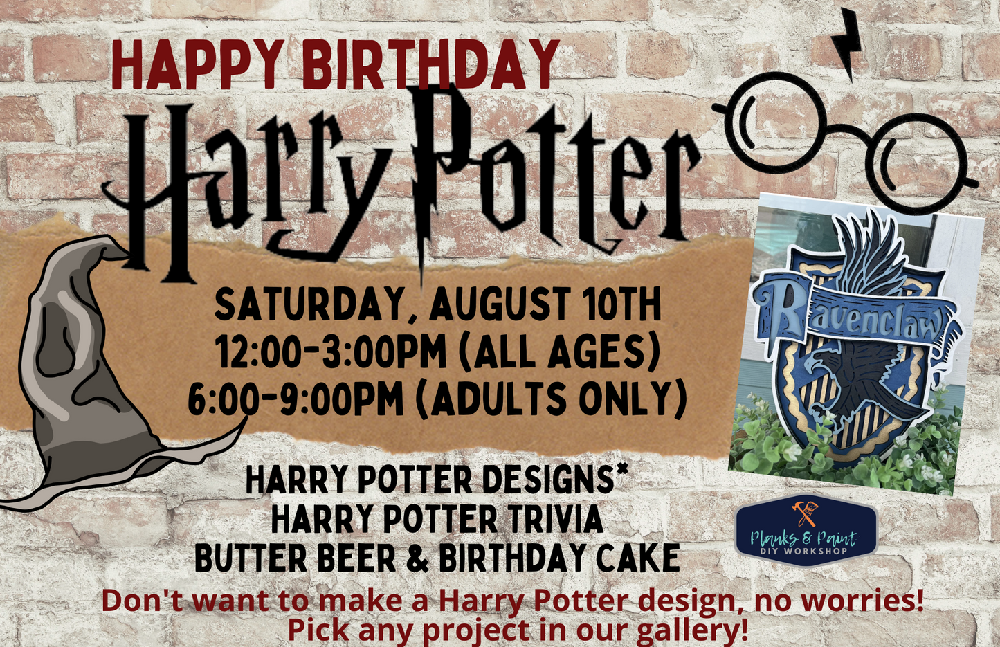 Harry Potter's Birthday Bash - August 10th - SAVE MY SEAT